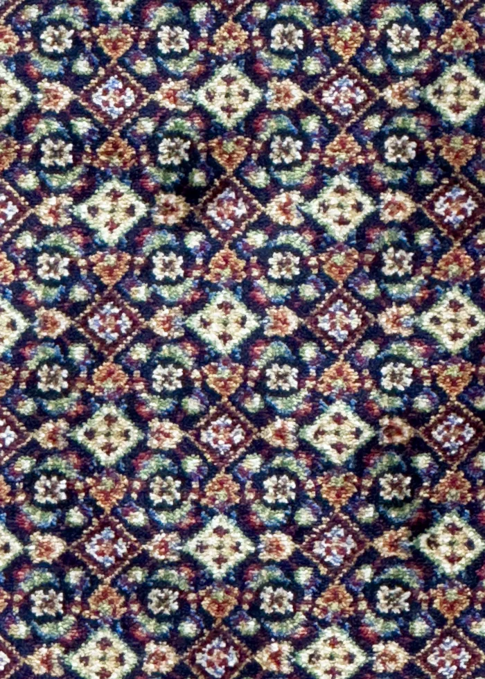 Brown Silk Persian Rug Fish Pattern 8 x 10