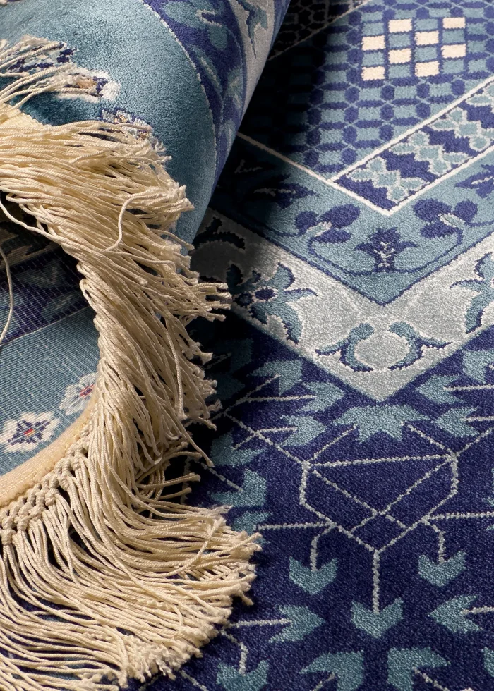 Blue Silk Persian Rug Horizon 8 x 10