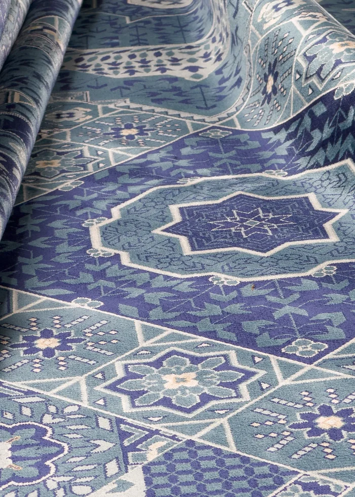 Blue Silk Persian Rug Horizon 8 x 10