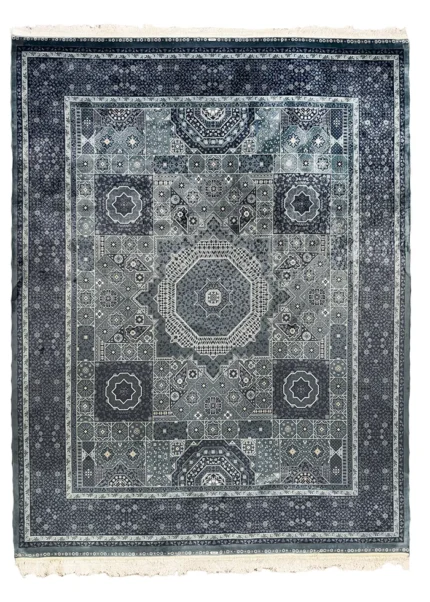 Blue Silk Persian Rug Horizon 8 x 10
