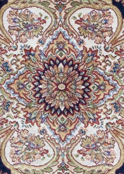 Beige and Black Silk Persian Rug Mahoor 8 x 10 - Image 4
