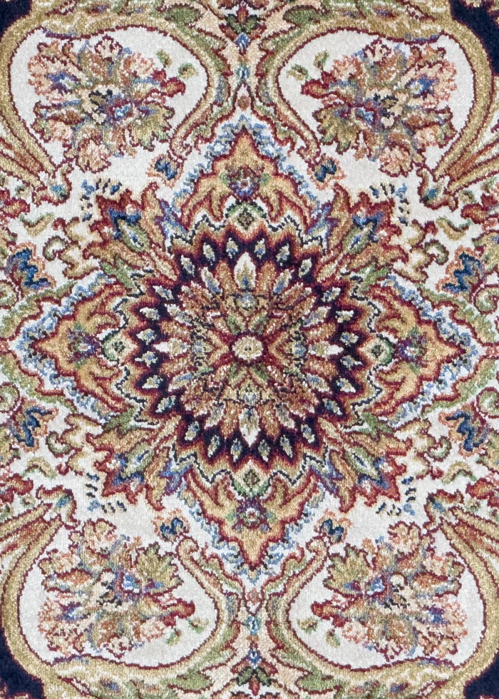 Beige and Black Silk Persian Rug Mahoor 8 x 10 - Image 4