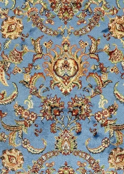 Blue and Beige Persian Rug Afshan Pattern 4 x 6 - Image 5