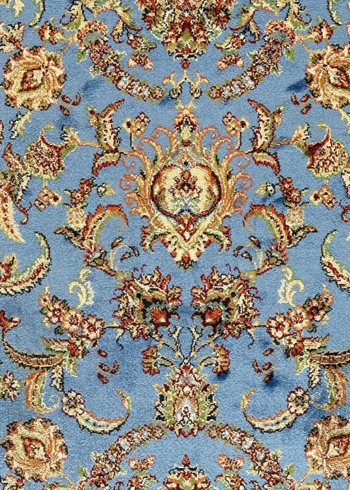 Blue and Beige Persian Rug Afshan Pattern 4 x 6 - Image 5