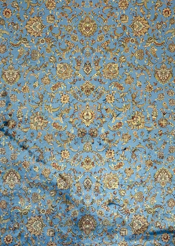 Blue and Beige Persian Rug Afshan Pattern 4 x 6 - Image 2