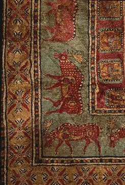 The most ancient carpet in the world. Found at Pazyryk and dated to ca. 400 BC.