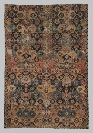 Vase carpets, made in Kirman in southern Iran.