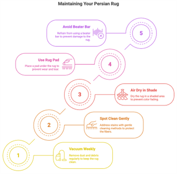 Can a Silk Persian Rug Be Washed? Infographic by Afra RugsCan a Silk Persian Rug Be Washed?
