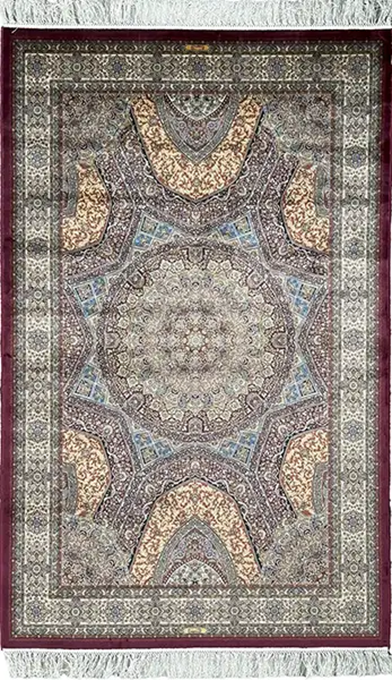 Do Persian Style Rugs Shed? Let’s Find Out! Red and Blue Silk Persian Rug Elham Pattern, Credit: Afra Rugs.