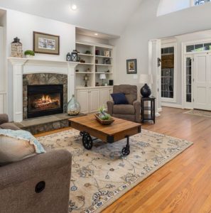 Beige Persian Rug Elevates Farmhouse Interior Design
