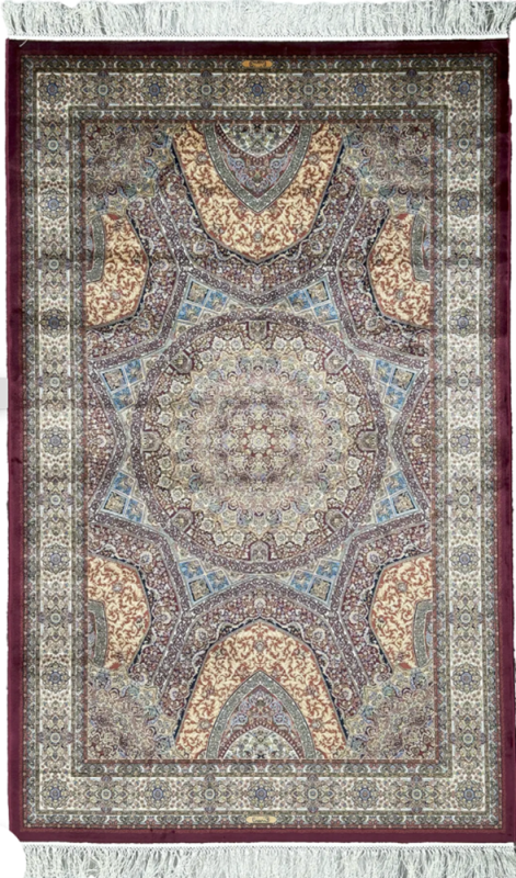 How a Red Persian Rug Enhances Bohemian Interior Design? A stunning red Persian rug with floral and geometric motifs, ideal for a bold boho space, from the Bold Hues collection.