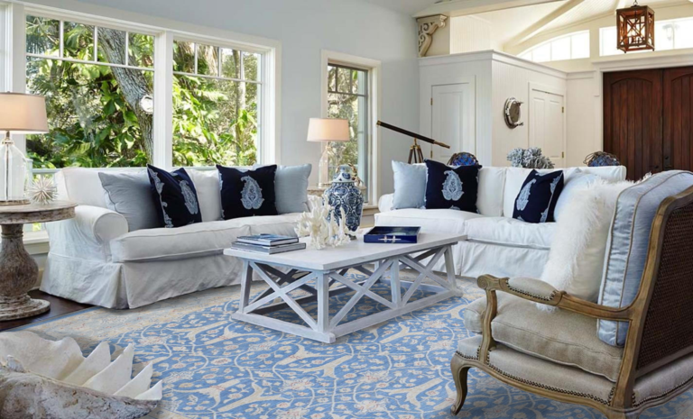 Why a Blue Persian Rug Defines Coastal Interior Design Why a Blue Persian Rug Defines Coastal Interior Design