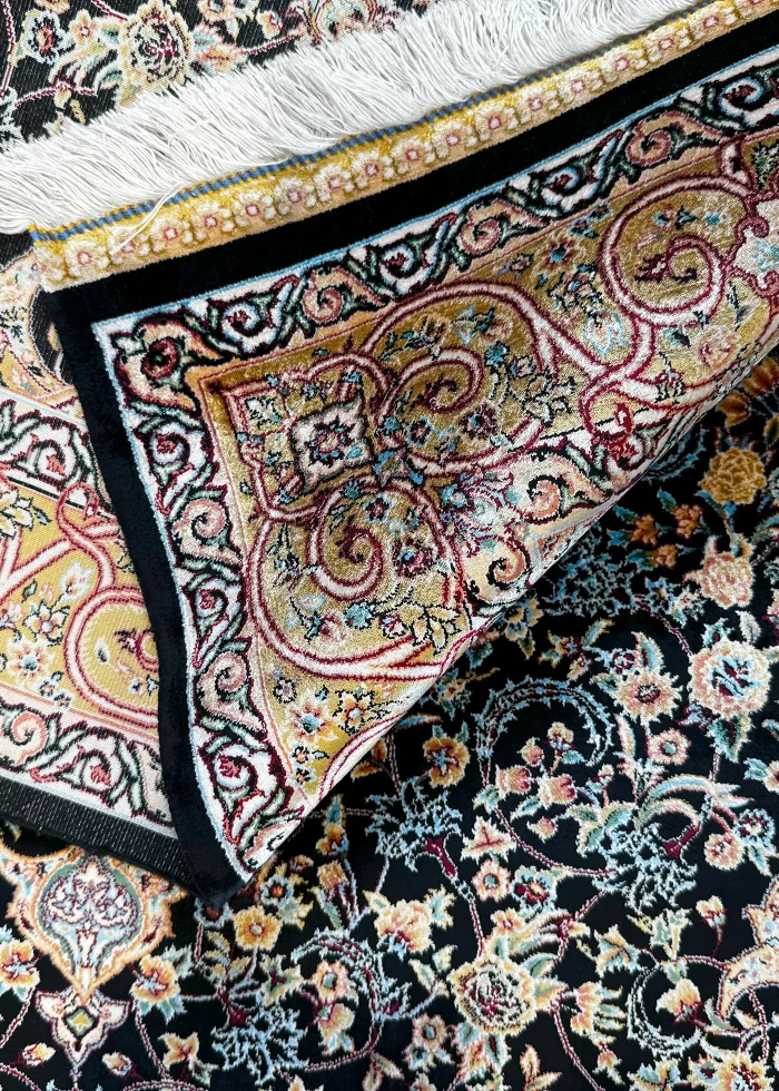 Black and Brown Persian Rug Faraz Pattern 3 x 5 - Image 6