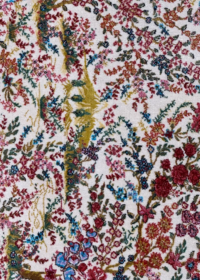 Red and White Persian Rug Eden Pattern 2 x 2 - Image 2