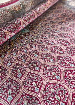 Red and Blue Persian Rug Vanda Pattern 5 x 8 - Image 5