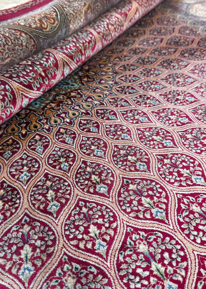 Red and Blue Persian Rug Vanda Pattern 5 x 8 - Image 5