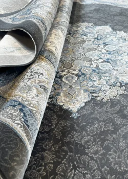 Gray and Beige Persian Rug Faraz Pattern 7 x 9 - Image 6