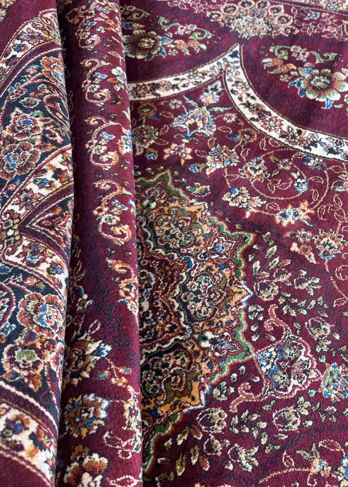 Red Persian Rug Flame Pattern 4 x 6 - Image 8