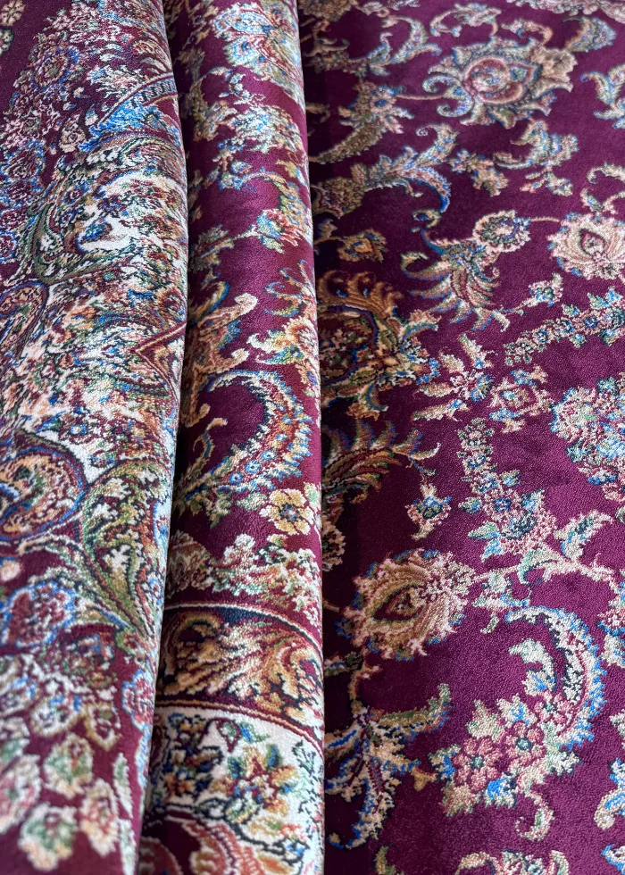 Red and Beige Persian Rug Shah Abbasi Pattern 4 x 6 - Image 7