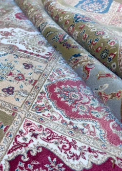 Green and Gray Persian Rug Tile Pattern 5 x 8 - Image 6
