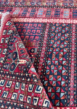Red and Orange Wool Persian Rug Tabriz Pattern 4 x 6 - Image 4