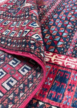 Red and Orange Wool Persian Rug Tabriz Pattern 4 x 6 - Image 5