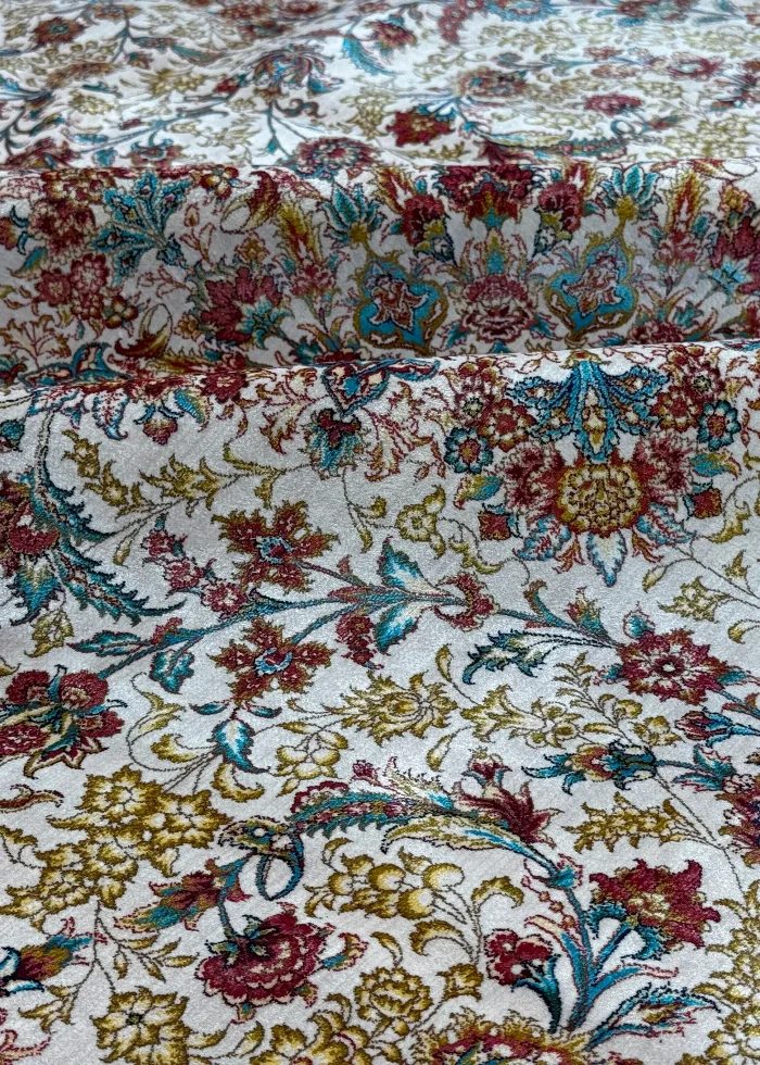 Beige and Red Peesian Rug Shah Abbasi Pattern 7 x 9 - Image 7
