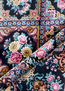 Black and Pink Persian Rug Tile Pattern 4 x 6 - Image 3