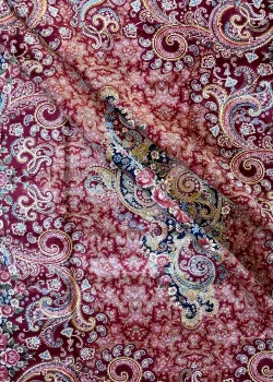 Red and Pink Persian Rug Paisley Pattern 7 x 9 - Image 7