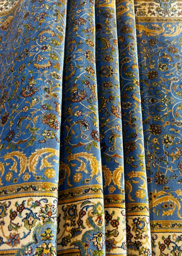 Blue and Beige Persian Runner Afshan Pattern 3 x 10 - Image 5