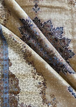 Blue and Taupe Persian Rug Heaven Pattern 7 x 9 - Image 5