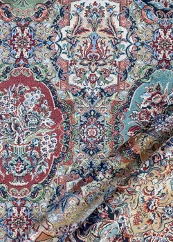 Green and Gold Persian Rug Tile Pattern 4 x 6 - Image 6