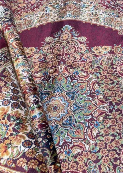 Red and Beige Persian Rug Flame Pattern 4 x 6 - Image 7