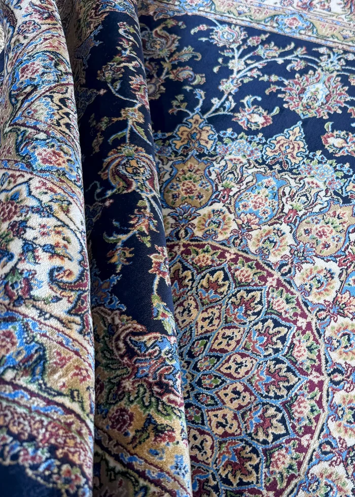 Navy Blue and Blue Persian Rug Heaven Pattern 4 x 6 - Image 8
