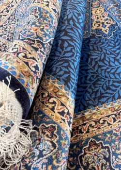 Blue and Beige Persian Rug Faraz Pattern 4 x 6 - Image 8