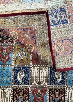 Red and Brown Persian Rug Tile Pattern 7 x 9 - Image 5