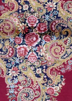 Red and Pink Persian Rug Paisley Pattern 3 x 5 - Image 5