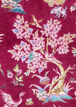 Red and Pink Persian Rug Hunting Pattern 3 x 4 - Image 4