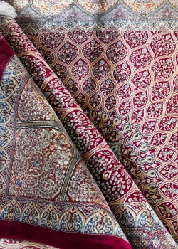 Red and Blue Persian Rug Vanda Pattern 5 x 8 - Image 4