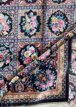 Black and Pink Persian Rug Tile Pattern 4 x 6 - Image 4