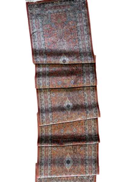 Orange and Brown Persian Runner Faraz Pattern 3 x 13