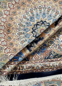 Blue and Black Persian Rug Elham Pattern 7 x 7 - Image 7