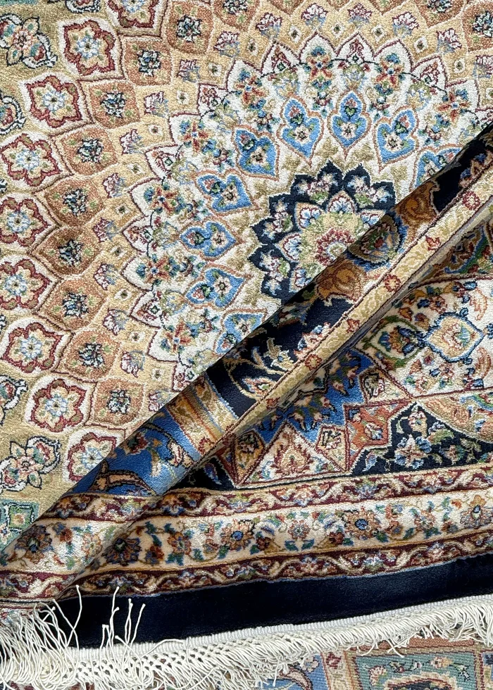 Blue and Black Persian Rug Elham Pattern 7 x 7 - Image 7