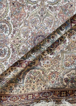 Beige and White Persian Rug Mahoor Pattern 7 x 7 - Image 5
