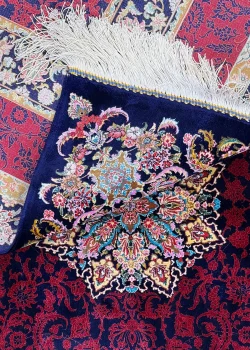 Red and Blue Persian Rug Whisper Pattern 3 x 5 - Image 5