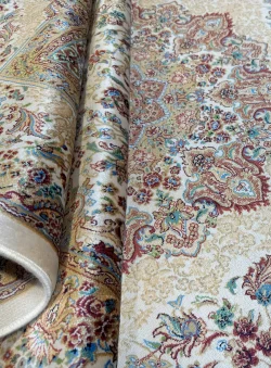 Beige and White Persian Rug Toranj Pattern 4 x 6 - Image 6