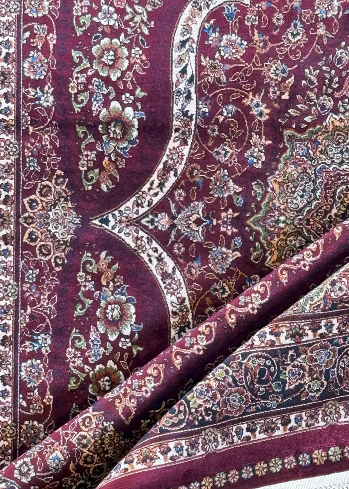 Red Persian Rug Flame Pattern 4 x 6 - Image 6
