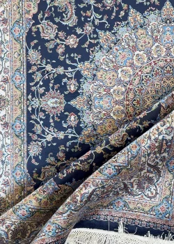 Navy Blue and Blue Persian Rug Heaven Pattern 4 x 6 - Image 5