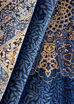 Blue and Beige Persian Rug Faraz Pattern 4 x 6 - Image 4