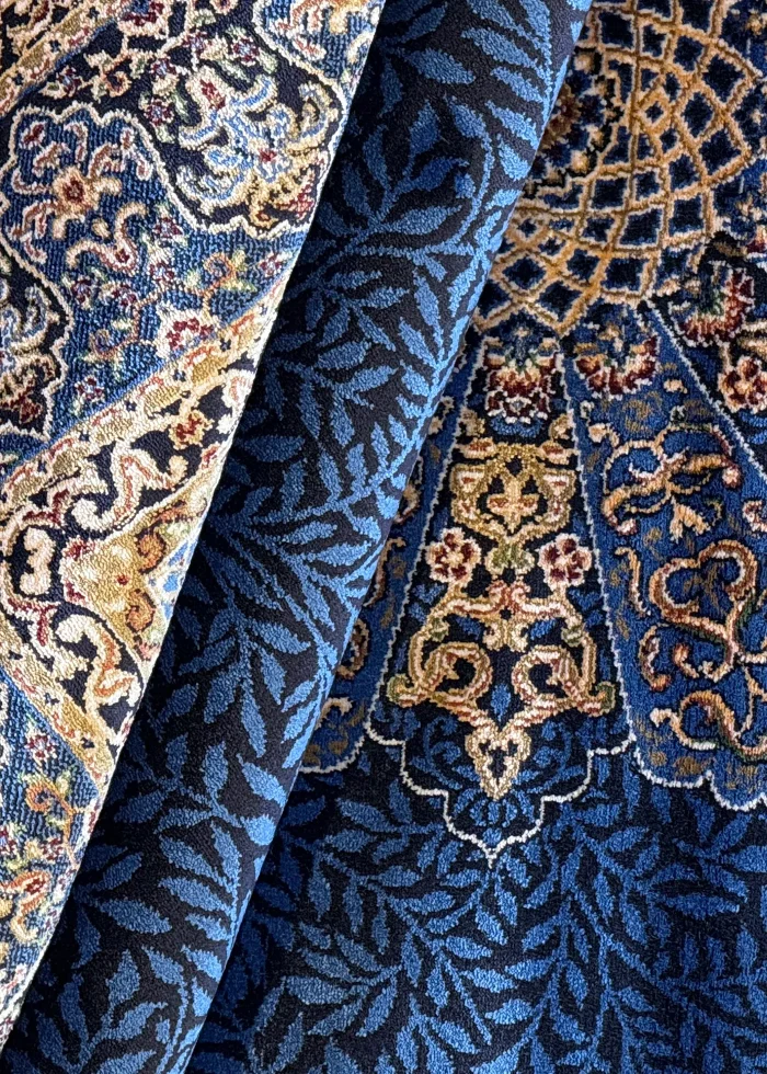 Blue and Beige Persian Rug Faraz Pattern 4 x 6 - Image 4